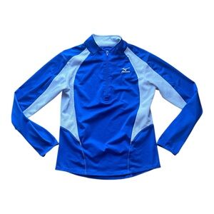 Mizuno Zip-up Pullover Blue and White Size‎ small